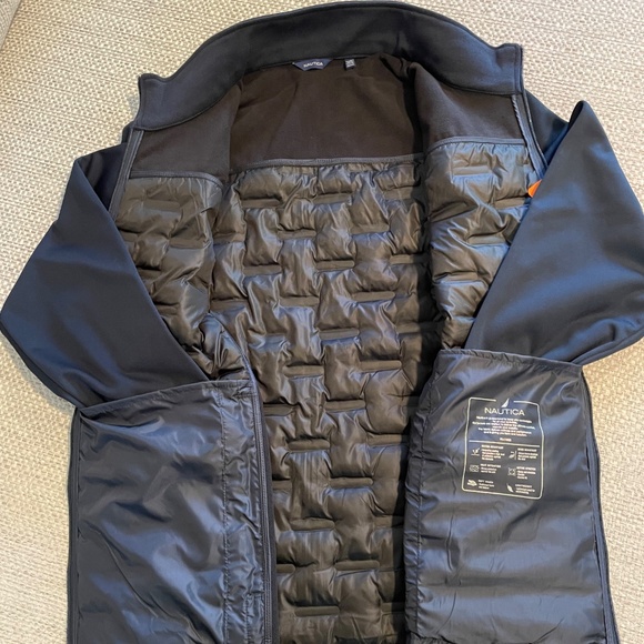 Nautica Men's Water Resistant Mixed Media Jacket XXL Blue New with Tags - Picture 4 of 6